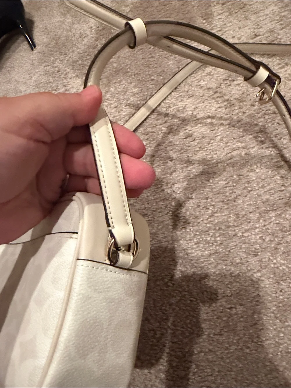 Coach Chalk Pebble Canvas Small Crossbody Bag